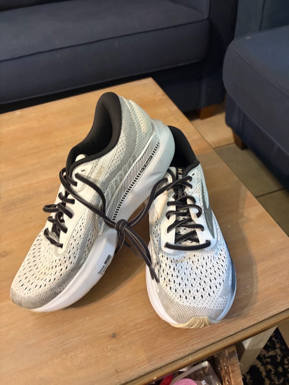 Brooks White and Black Women's Running Sneakers